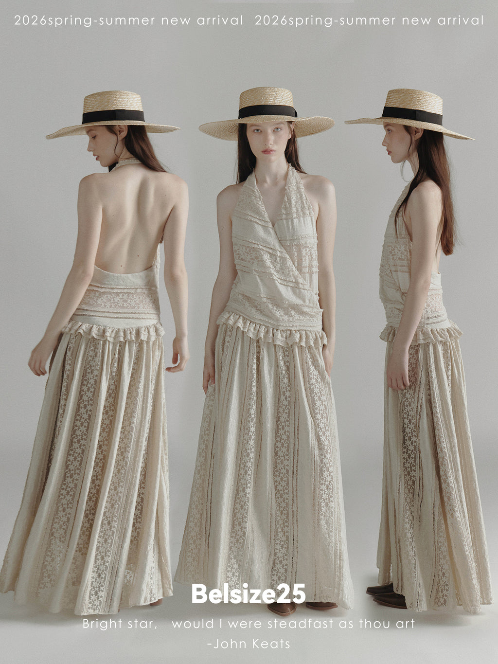 White Sails Lace Halter Maxi Dress