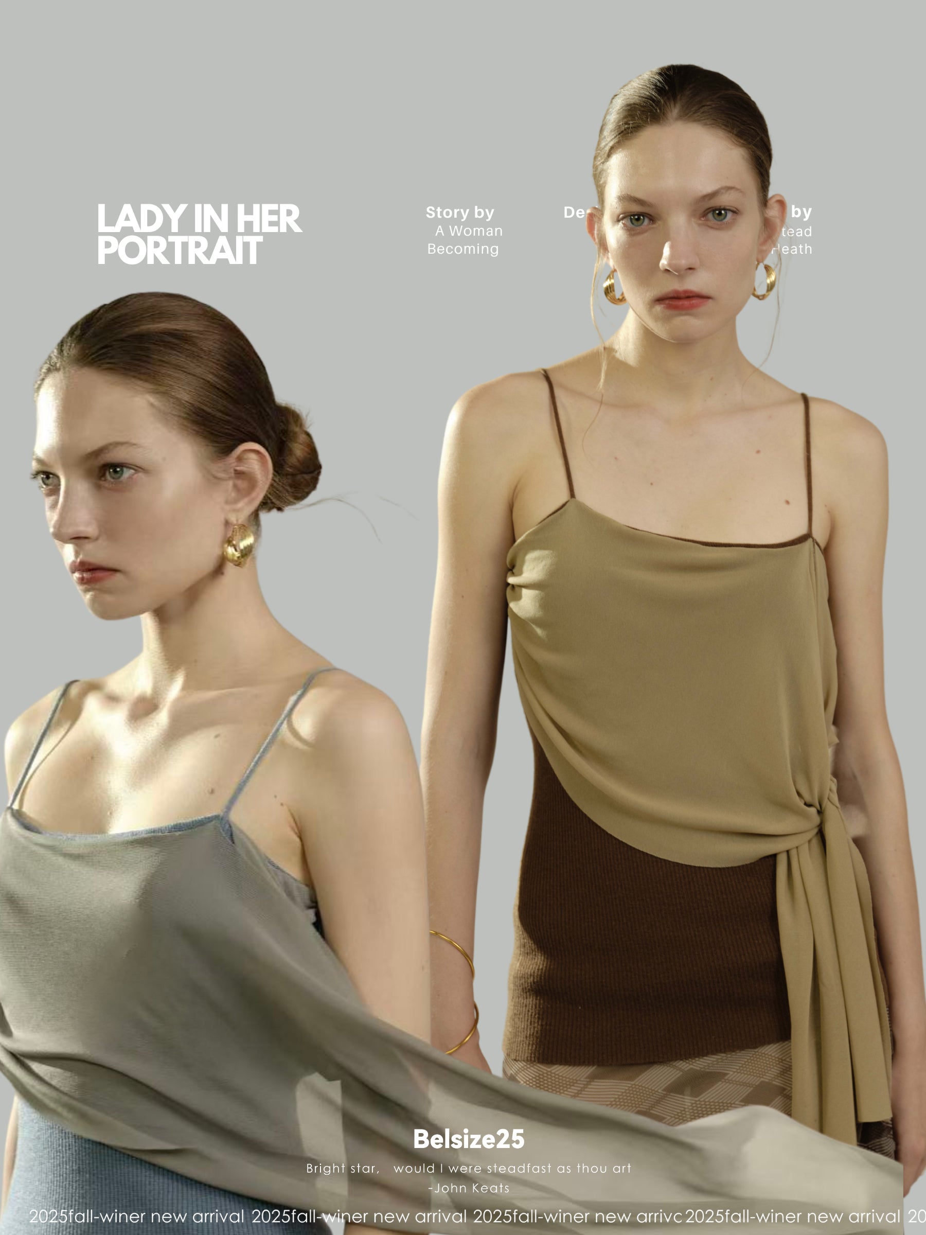 Multiple ways to wear ribbon-style color-blocked mesh patchwork wool camisole