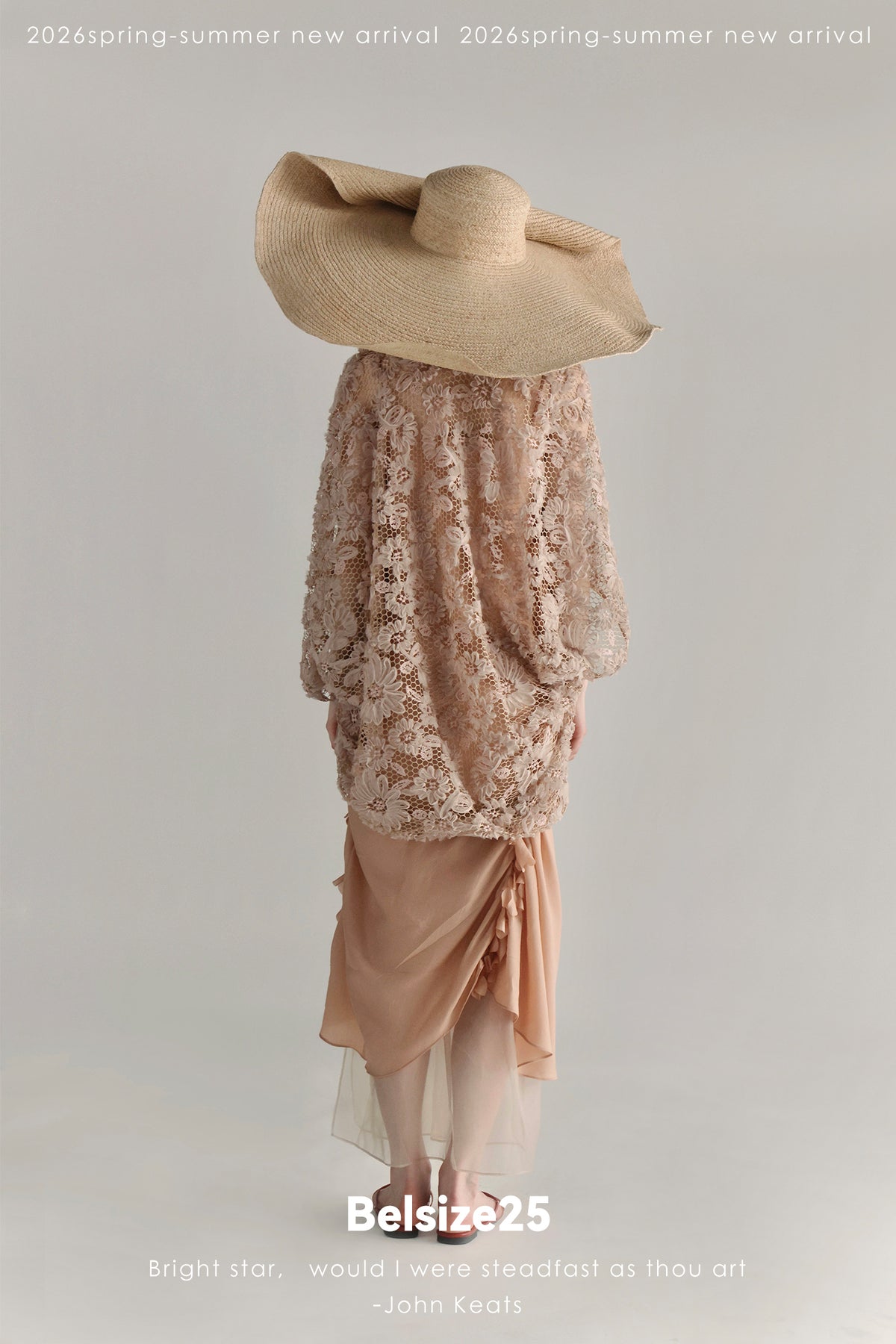 Blush 3D Floral Lace Open-Front Cardigan