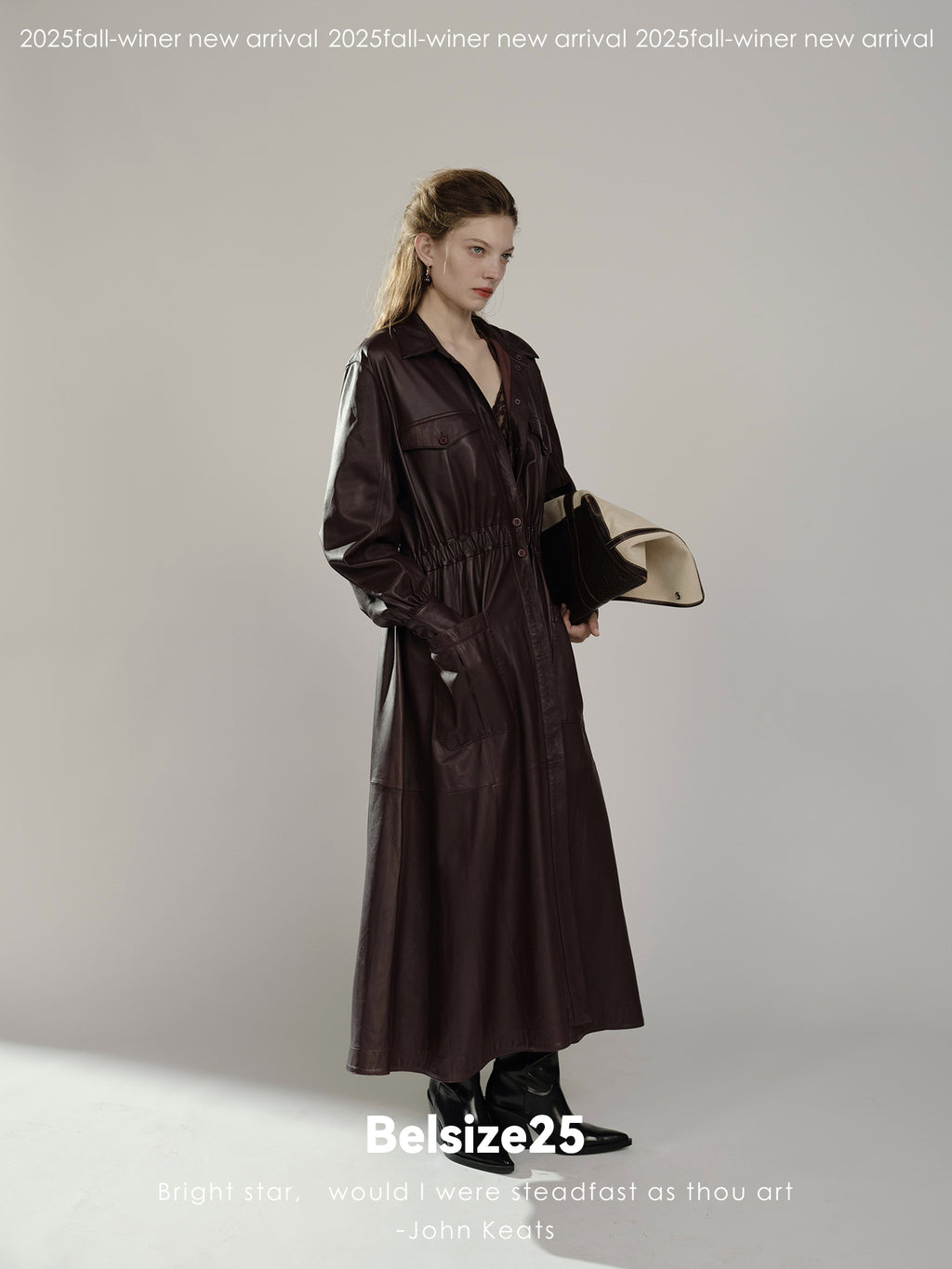 The Precision Trench Killer trench coat, heavyweight pure sheepskin, fitted waist long trench coat