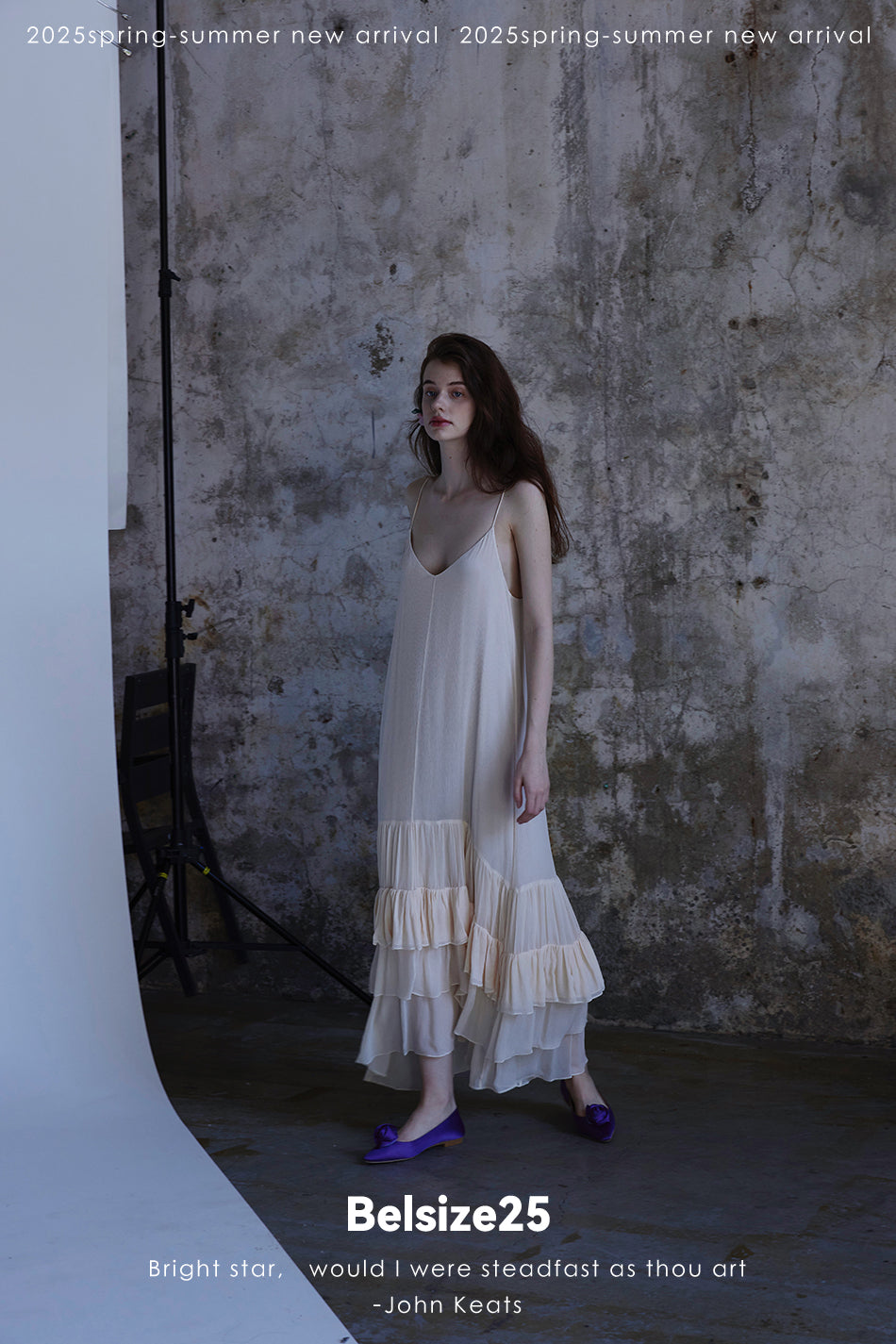 Layers dress Pure mulberry silk halter dress with an intricate hem