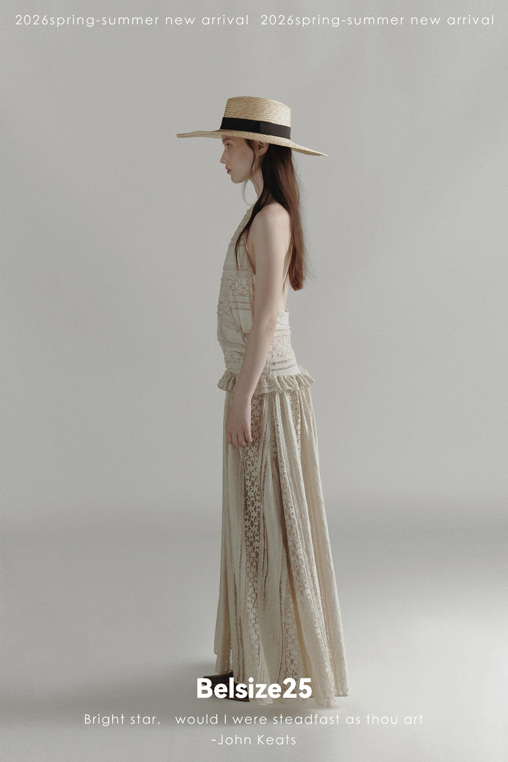 White Sails Lace Halter Maxi Dress