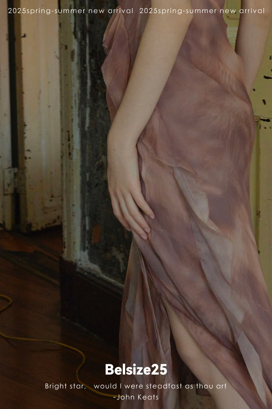Lumen Printing—Nude Pink Long and short deconstructed slip dress