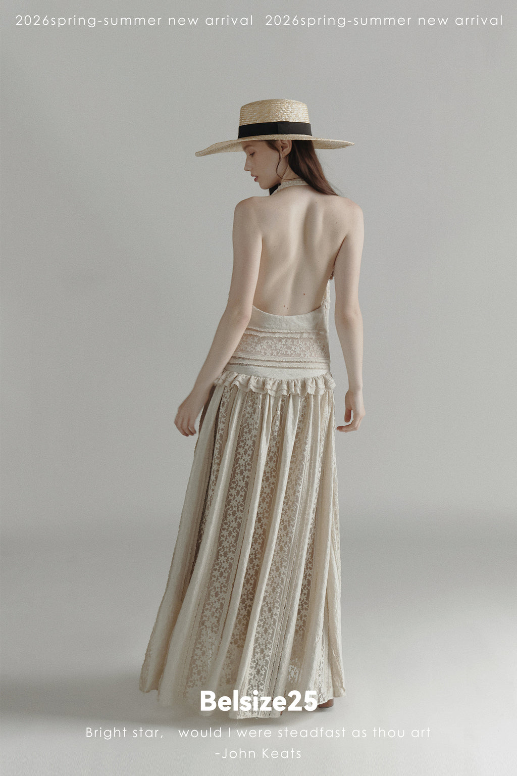 White Sails Lace Halter Maxi Dress