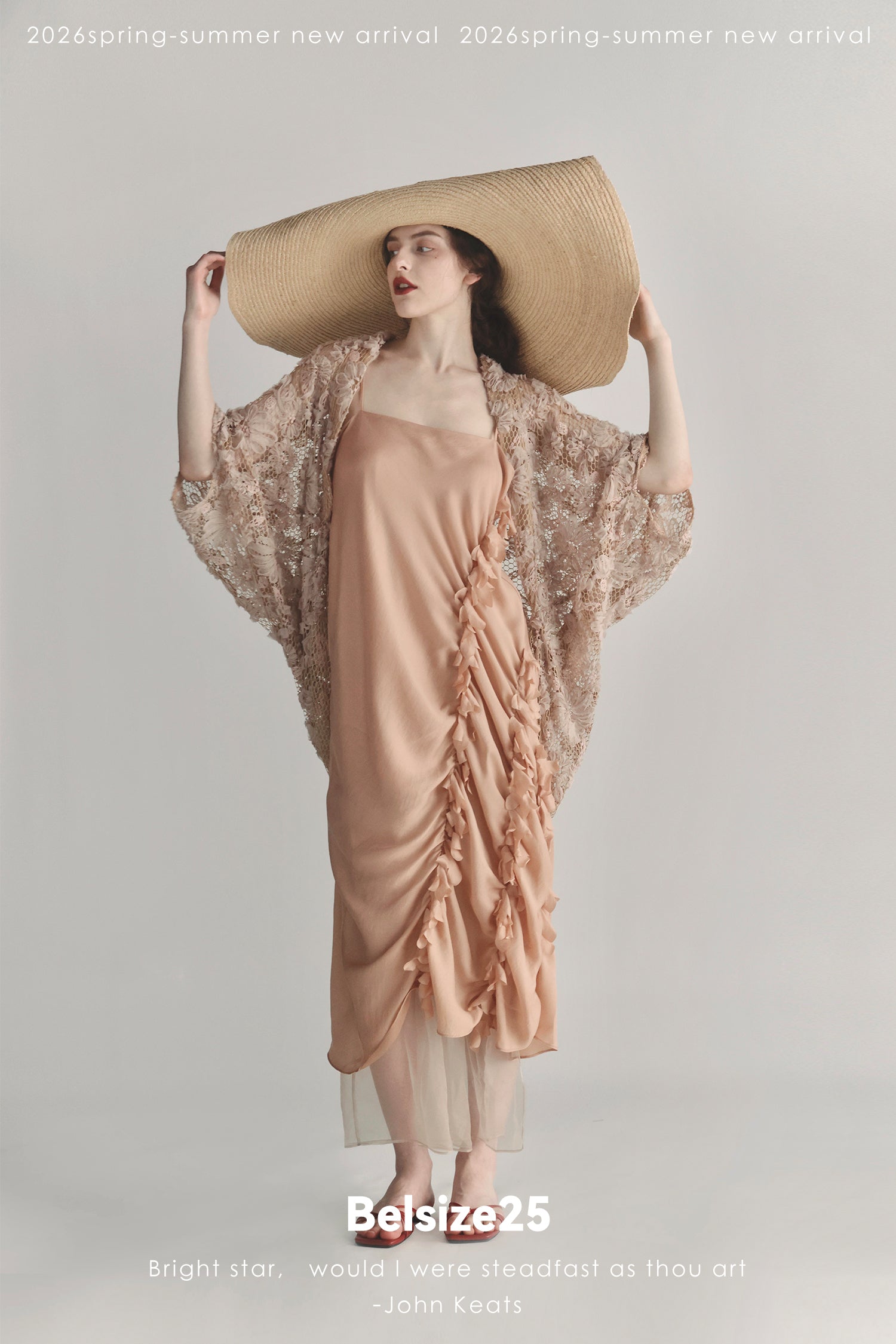 Blush 3D Floral Lace Open-Front Cardigan