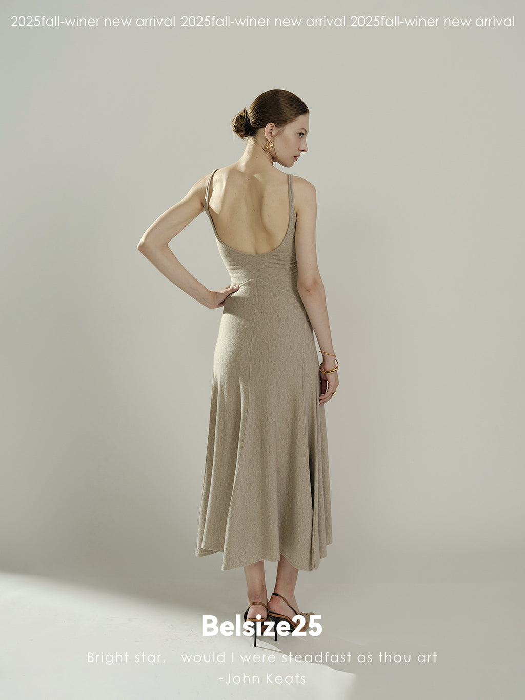Winter Barlet Cashmere ballet tutu backless halter dress