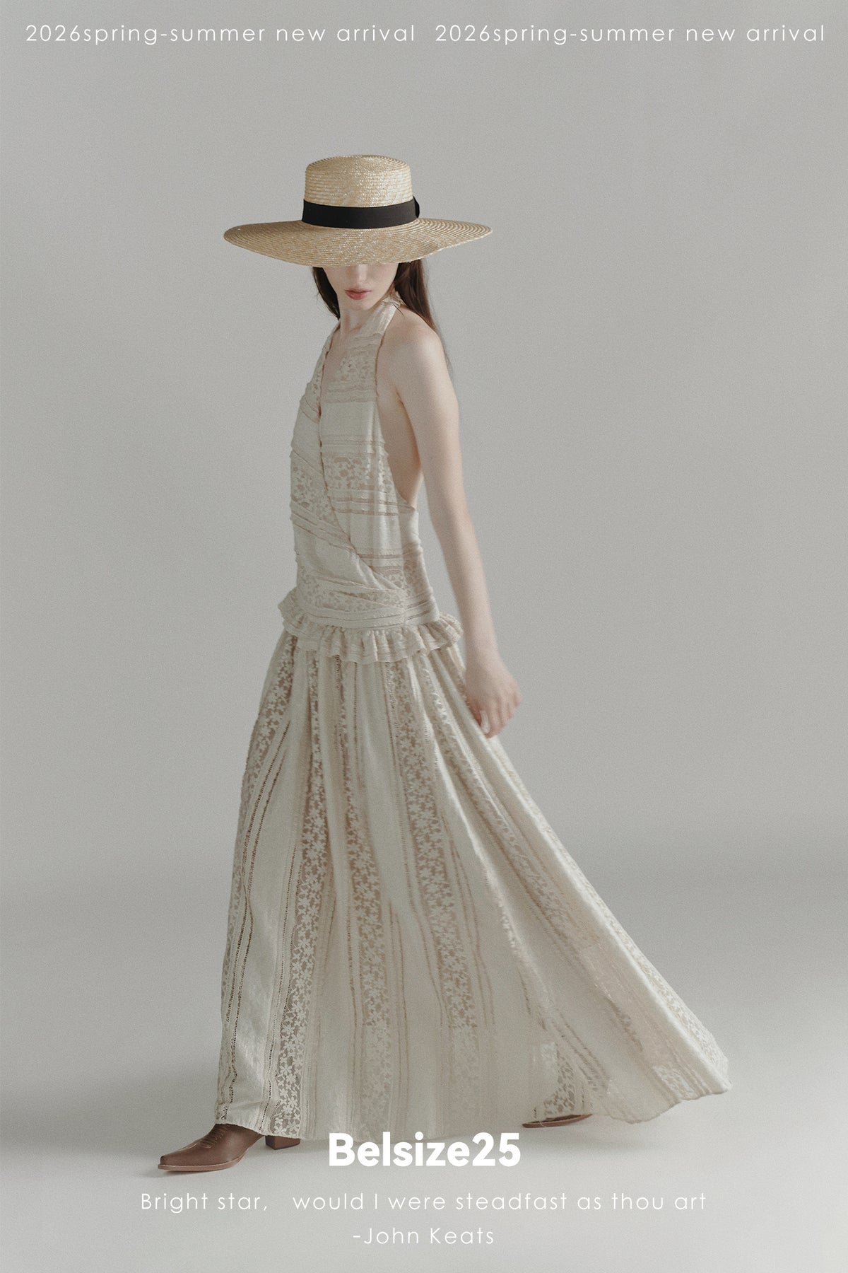 White Sails Lace Halter Maxi Dress