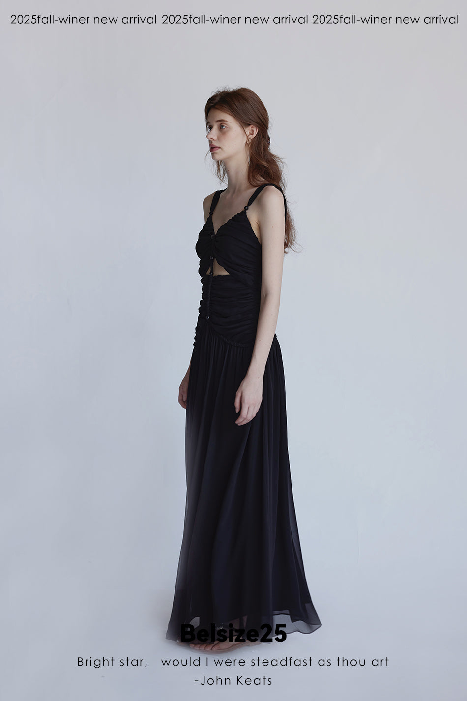 Silent Mode Series Silk resort dress with hand-woven rope floor-length straps