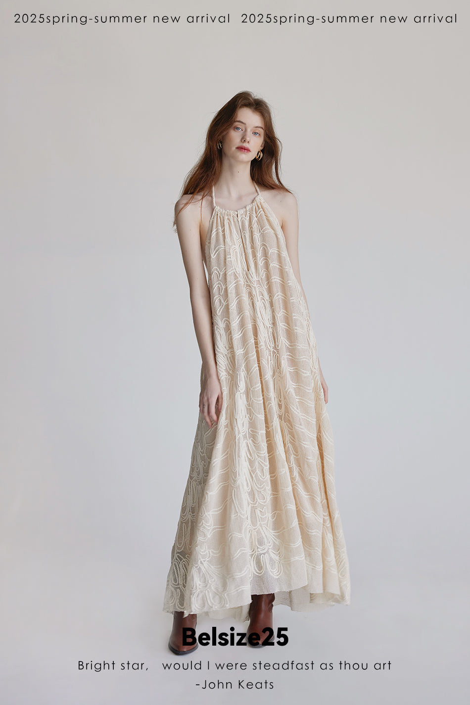 Woven Beige Woven backless dress/vacation dress