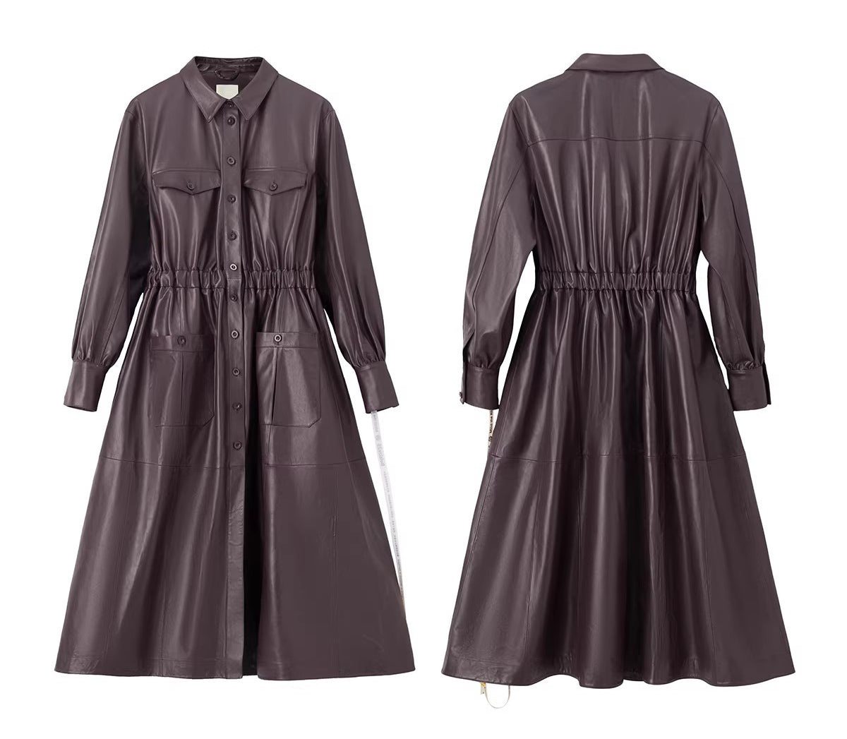 The Precision Trench Killer trench coat, heavyweight pure sheepskin, fitted waist long trench coat