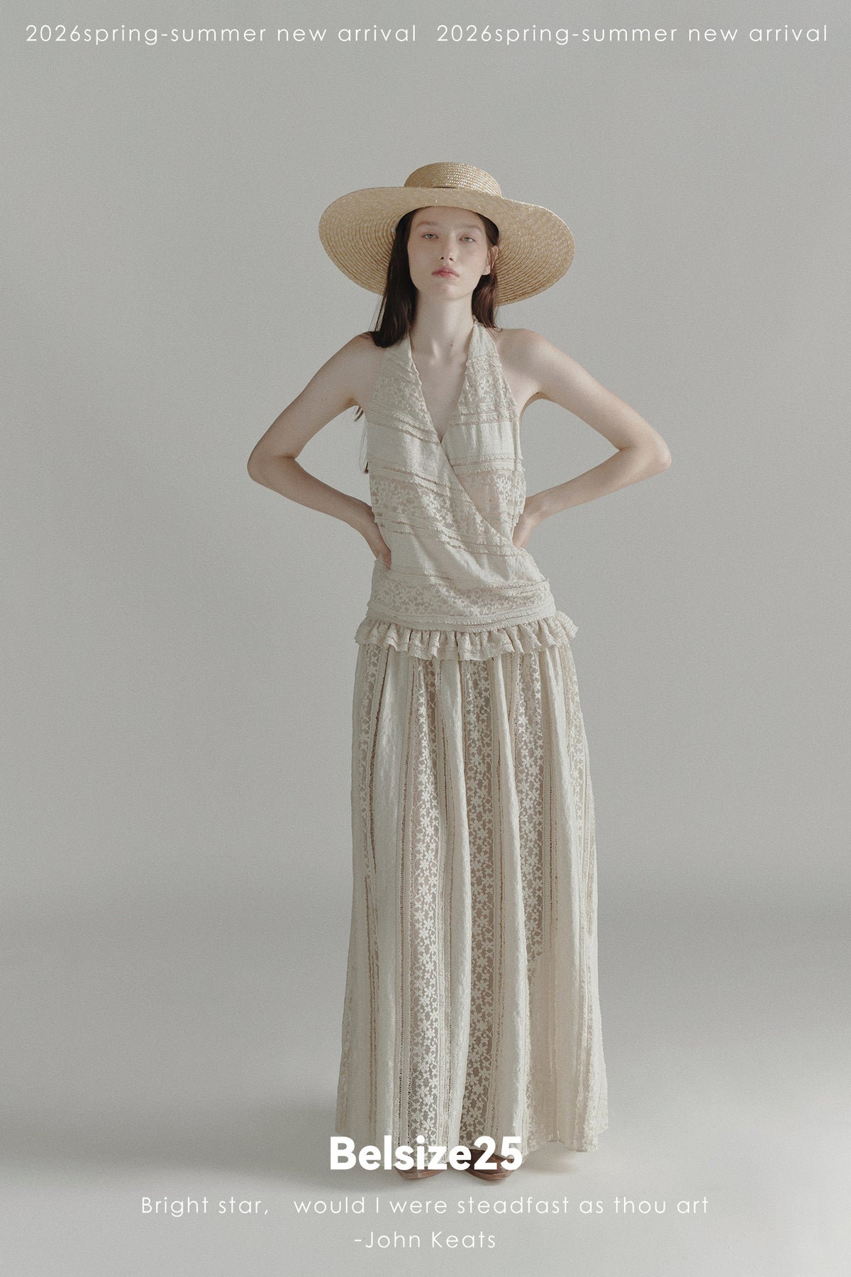 White Sails Lace Halter Maxi Dress
