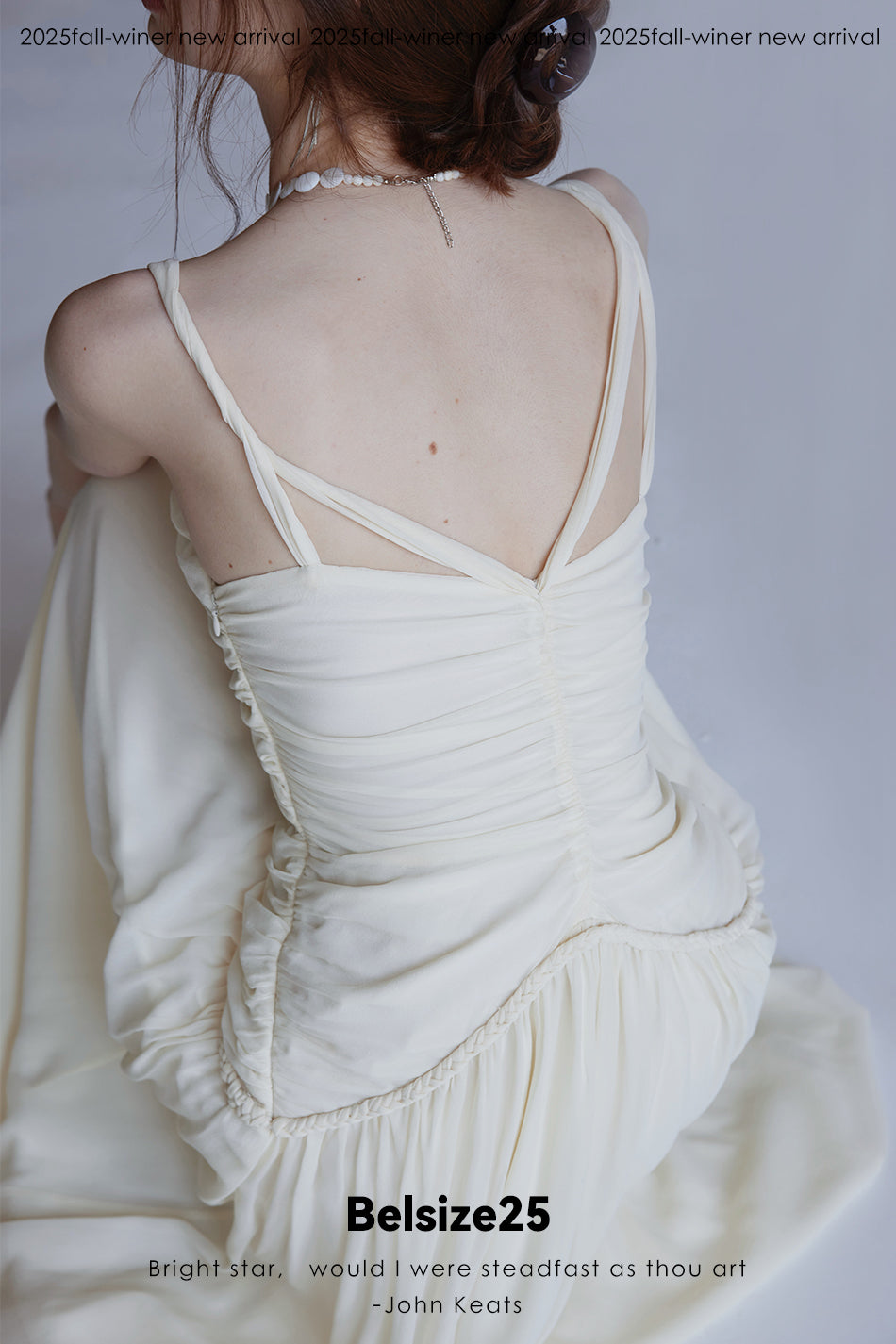 Silent Mode Series Silk resort dress with hand-woven rope floor-length straps