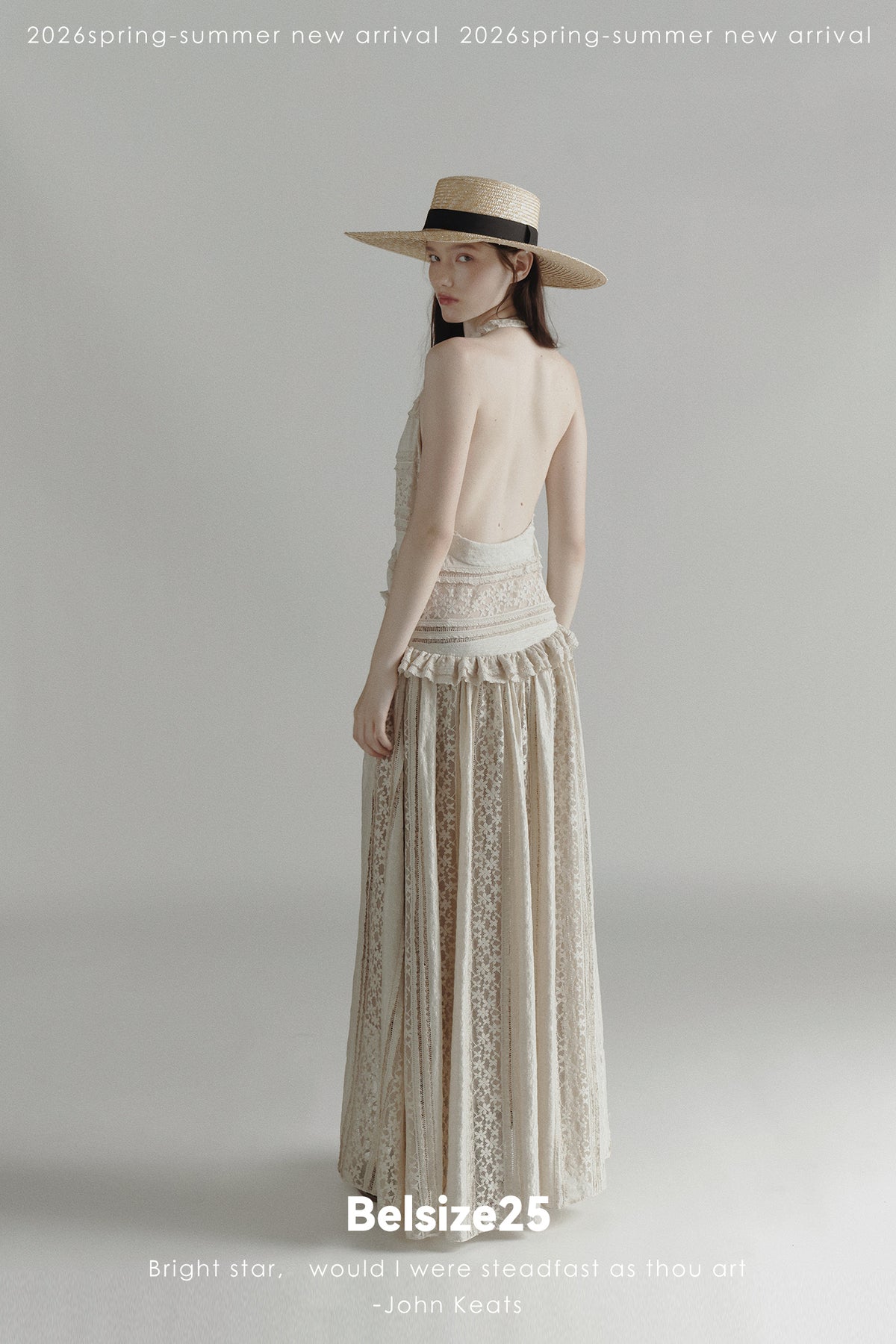 White Sails Lace Halter Maxi Dress