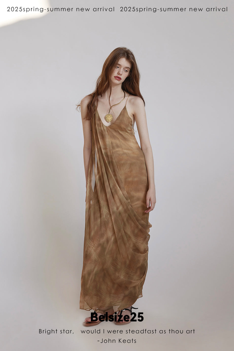Lumen Printing Smoky Oud draped draped silk exclusive printed resort dress