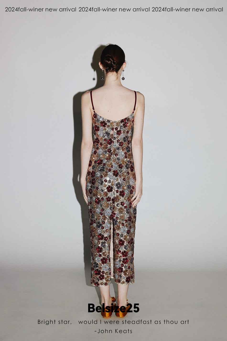 Mayfair series—Garden dress Heavy sequined halter evening gown