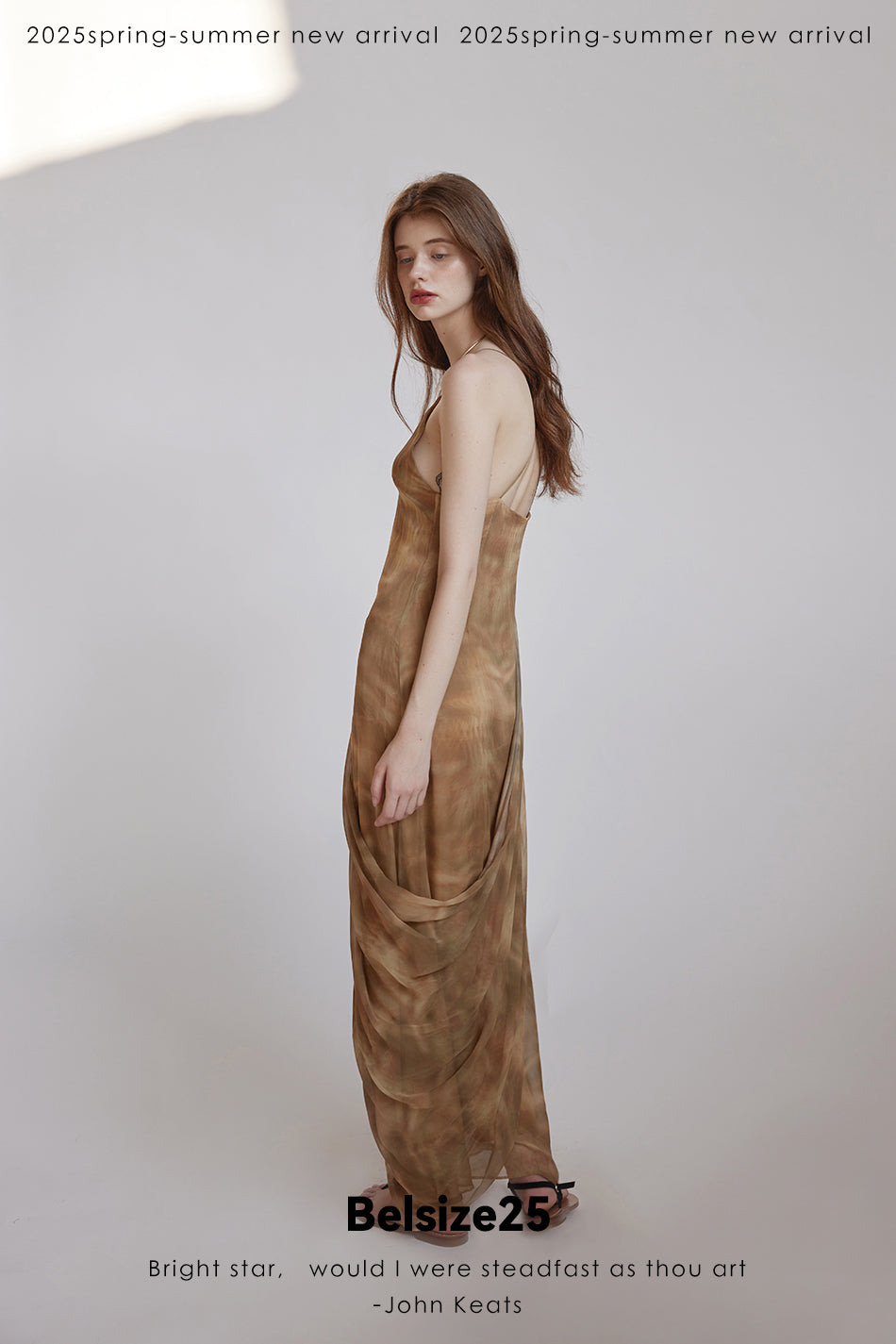 Lumen Printing Smoky Oud draped draped silk exclusive printed resort dress