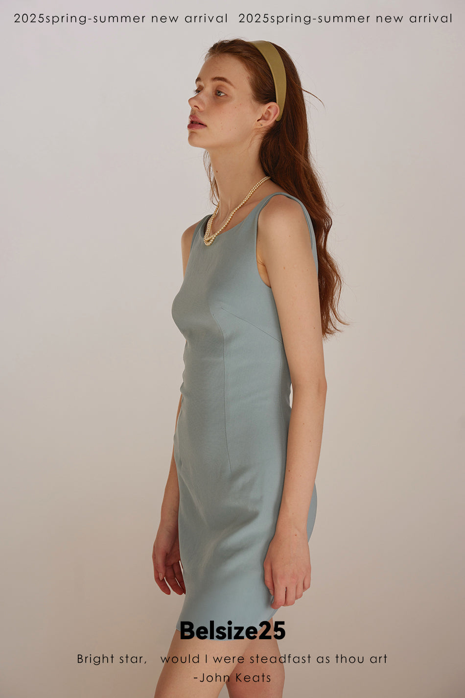 O2O Series Office to Off-duty Acetate off-shoulder sleeveless dress