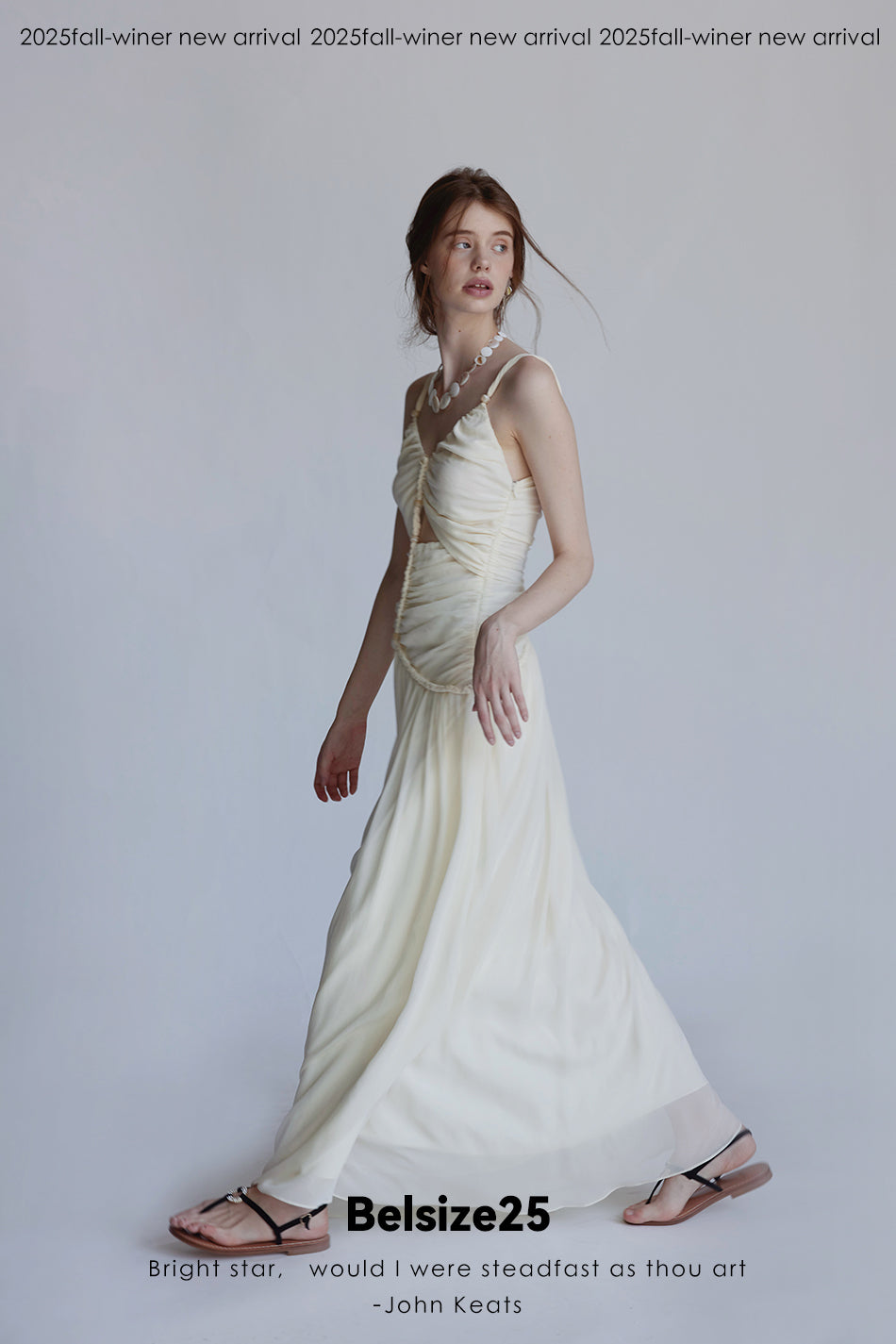Silent Mode Series Silk resort dress with hand-woven rope floor-length straps