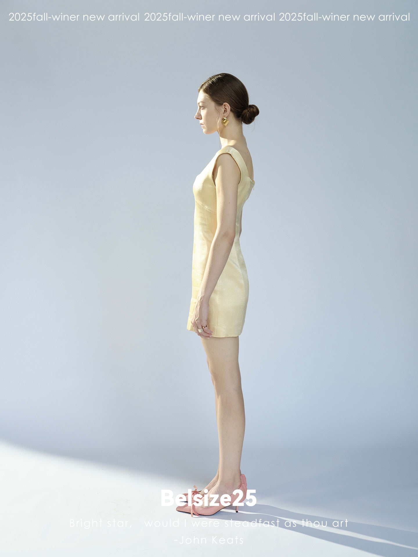 Golden Time Heavyweight satin super slim-fit three-dimensional segmented square neck mini skirt