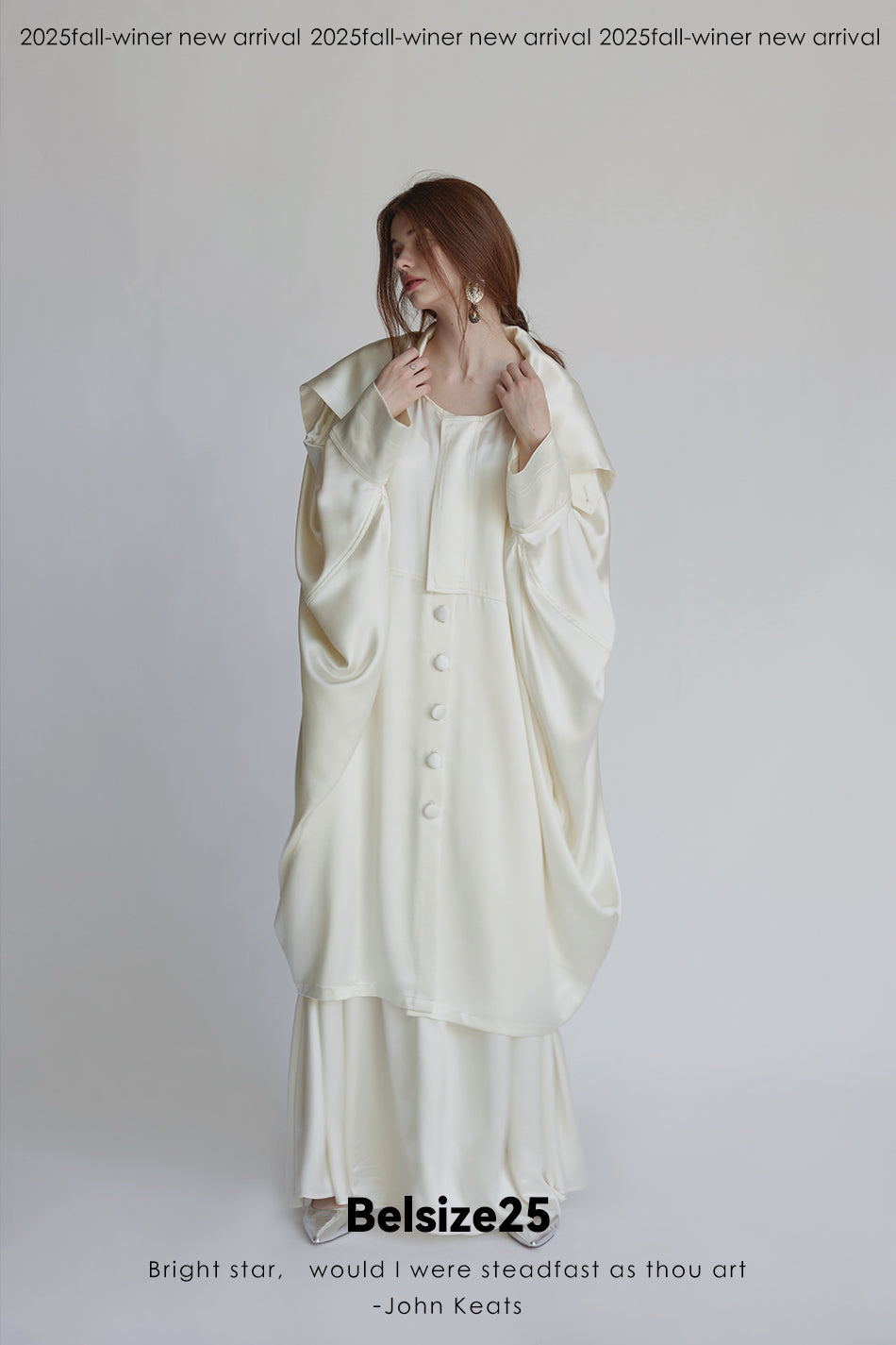 Silent Mode Series Acetic acid oversized liquid trench coat