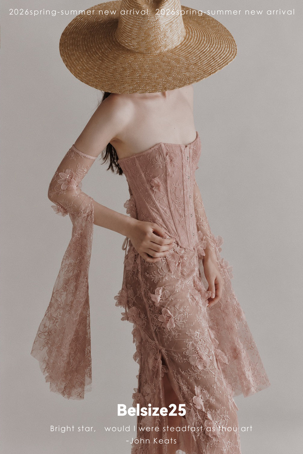Floral Lace Corset & Sheer Midi Skirt Set with Detachable Sleeves
