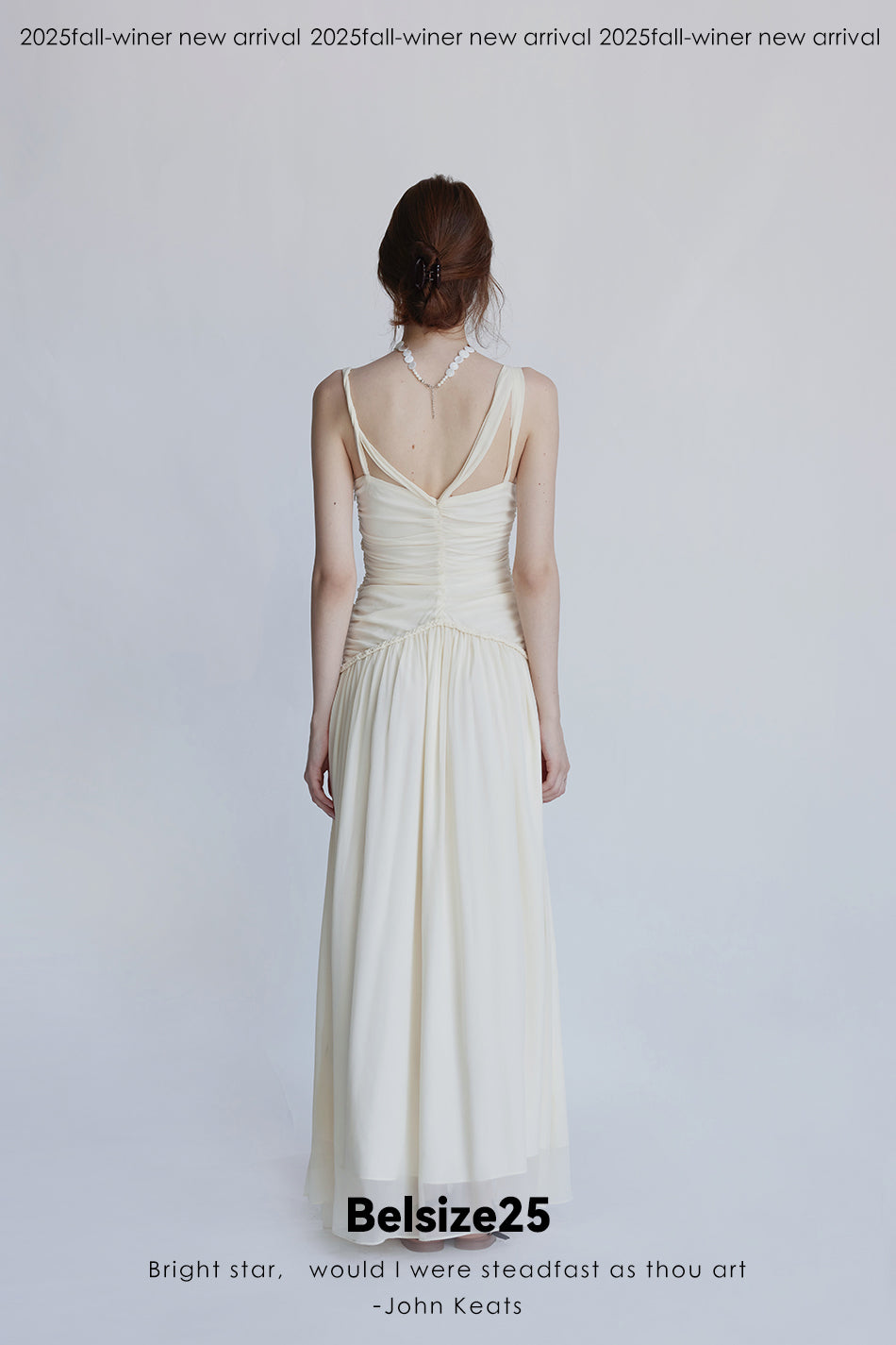 Silent Mode Series Silk resort dress with hand-woven rope floor-length straps