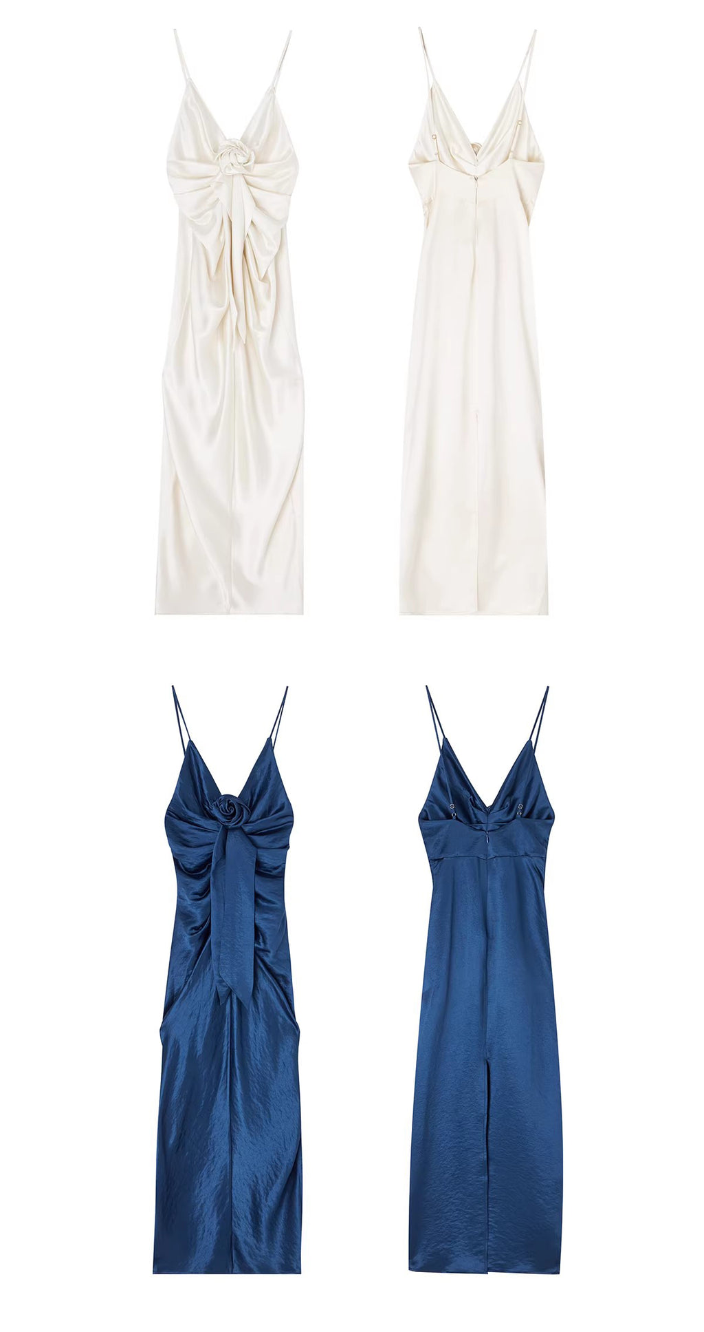 Rosa series—Base dress Acetate draped handmade rose dress