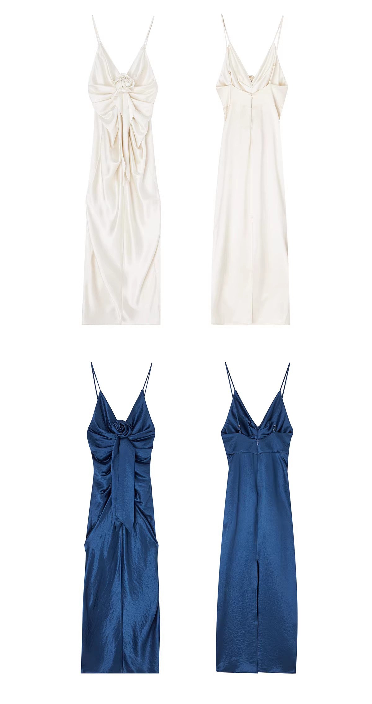 Rosa series—Base dress Acetate draped handmade rose dress