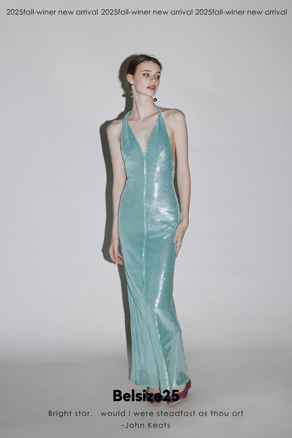 Mayfair Series 2 Sequin halter neck backless dress