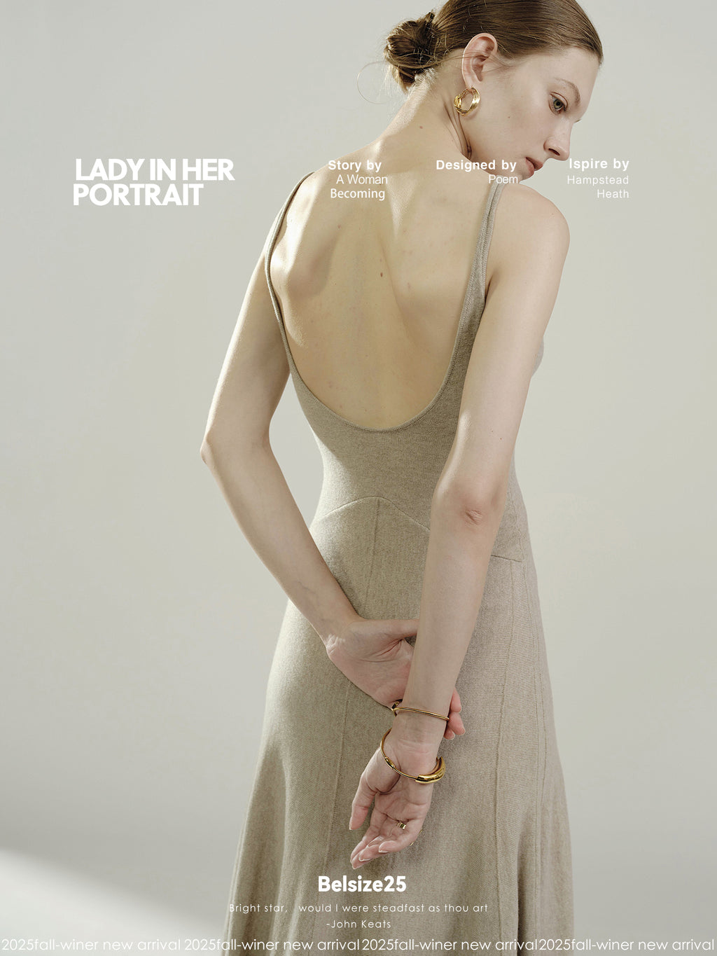 Winter Barlet Cashmere ballet tutu backless halter dress