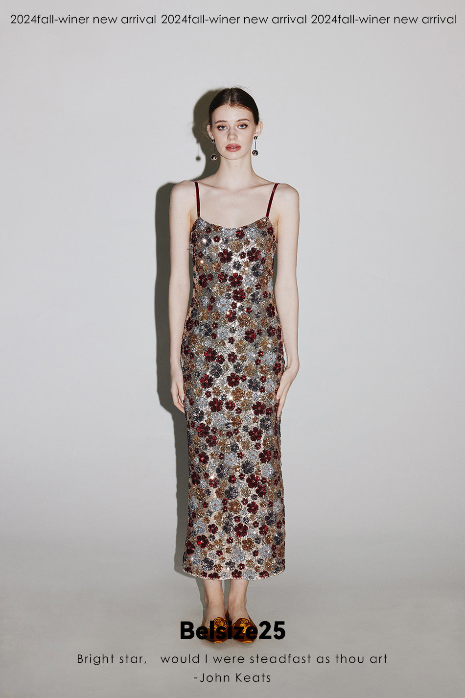 Mayfair series—Garden dress Heavy sequined halter evening gown
