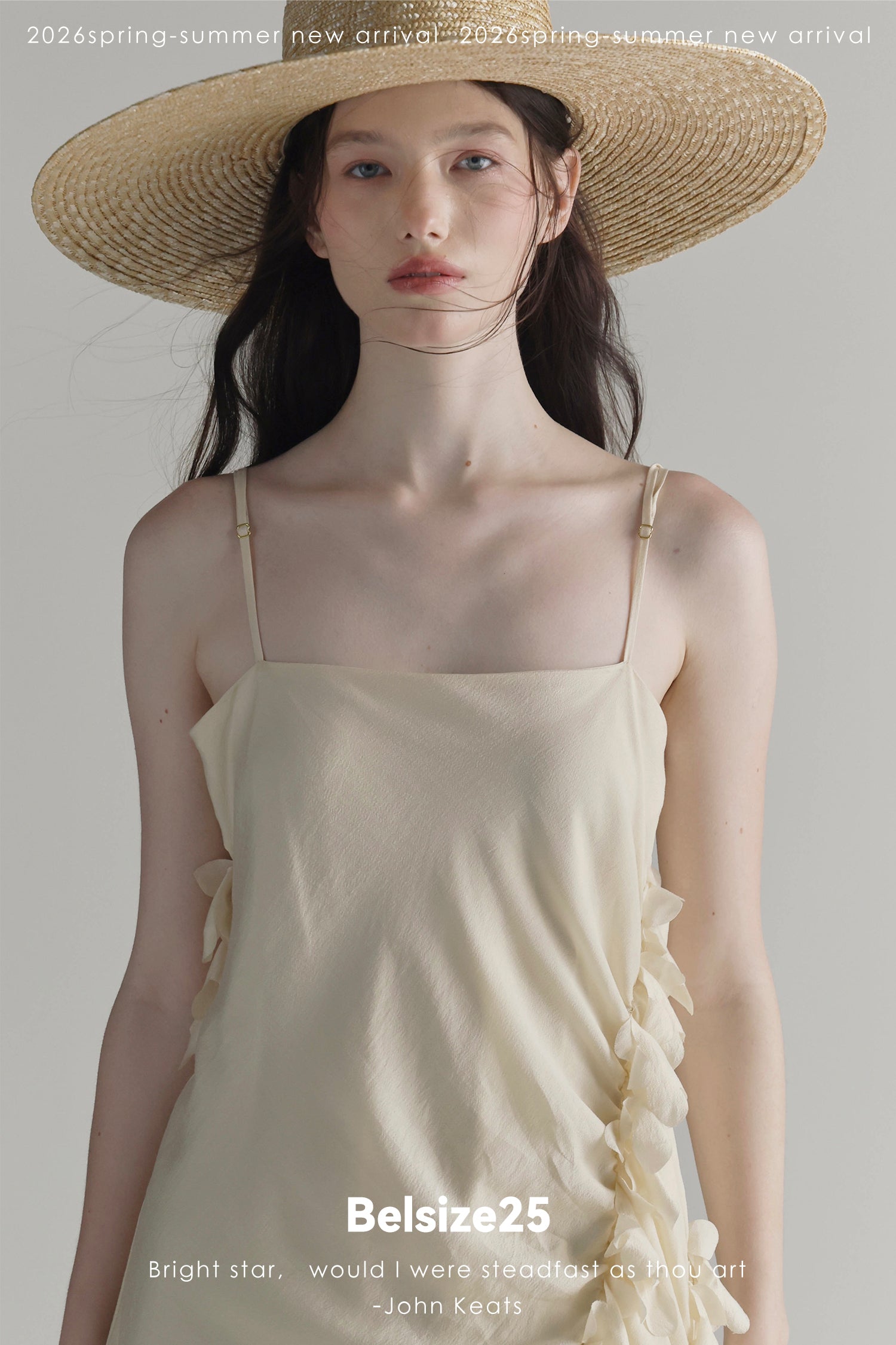 Sea Foam Ruffle Silk Dress