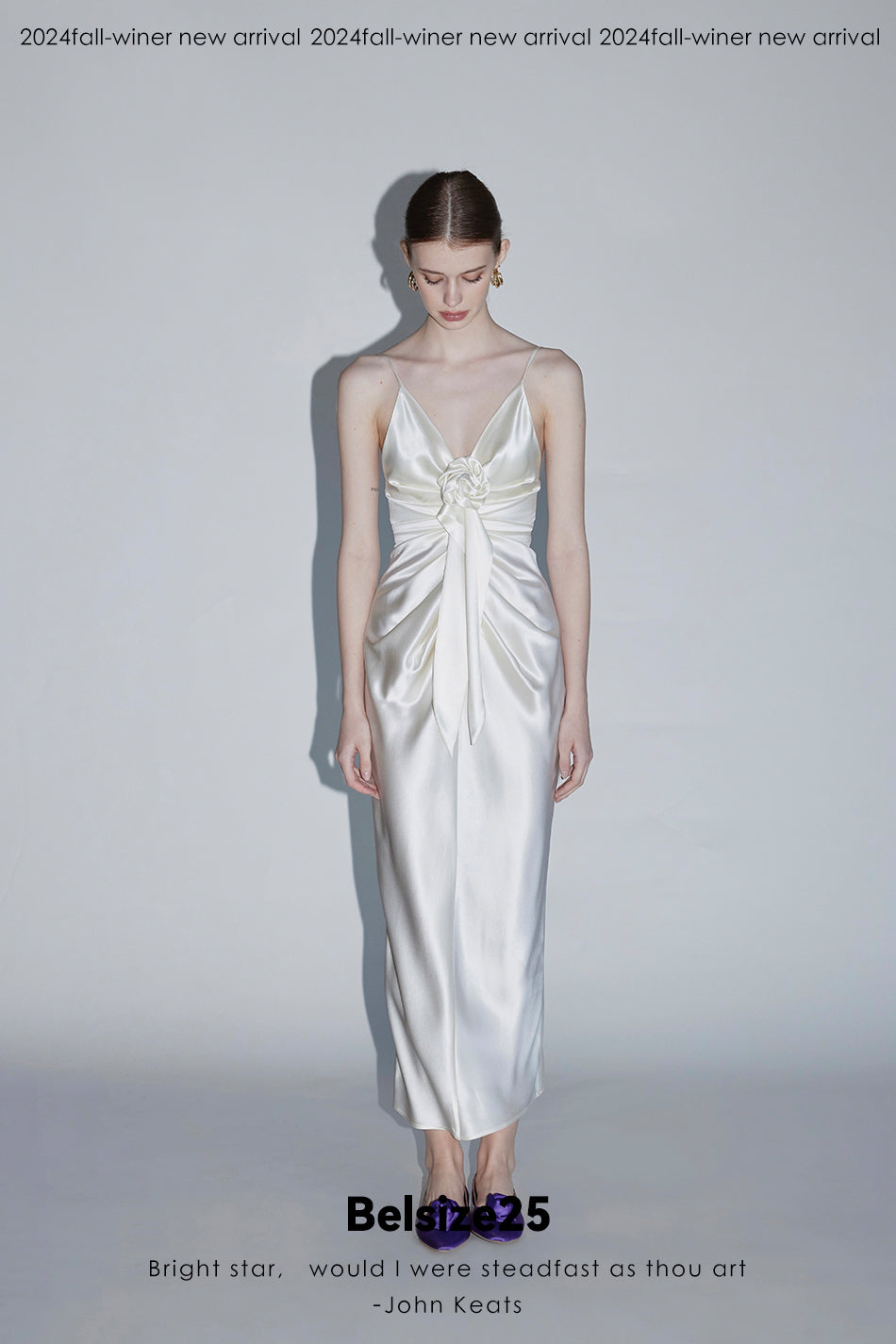 Rosa series—Base dress Acetate draped handmade rose dress