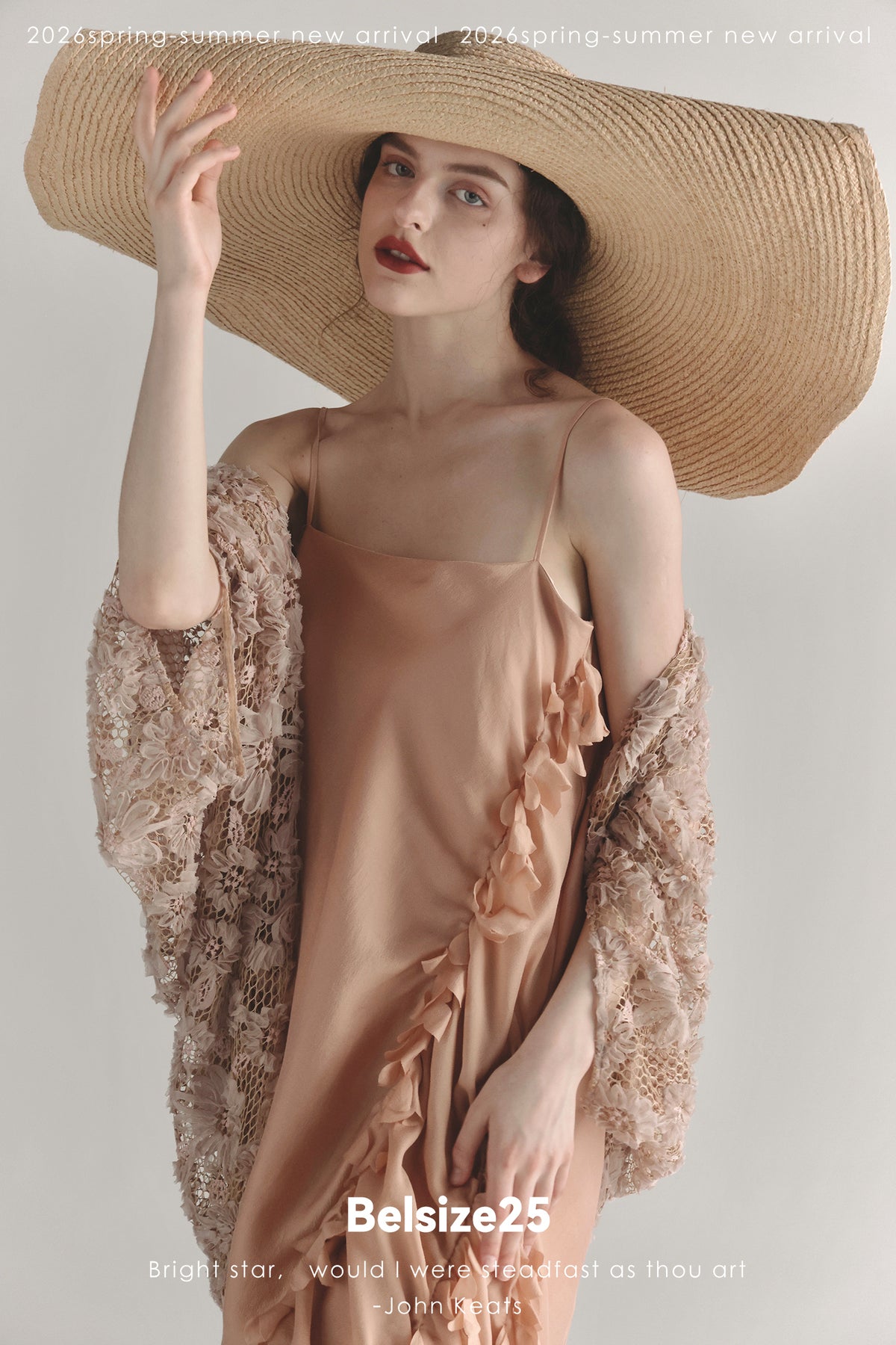 Blush 3D Floral Lace Open-Front Cardigan