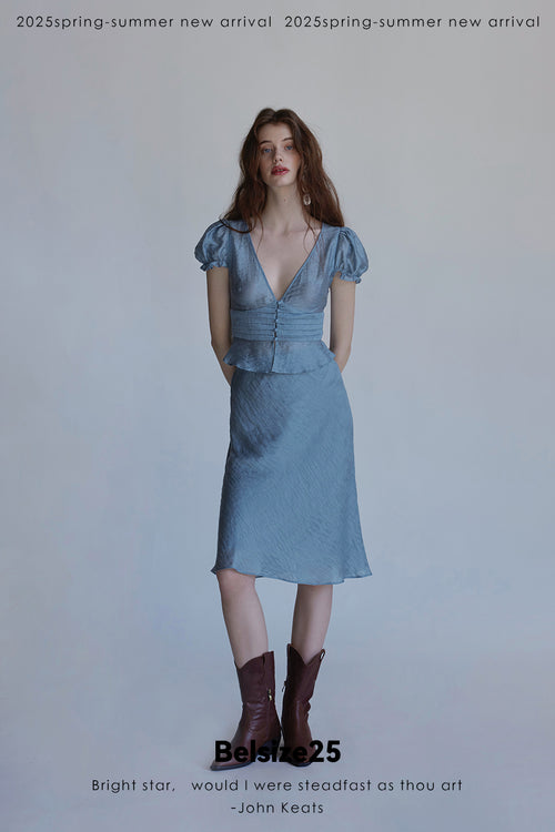 Blue Belair French Jacquard Ocean Blue Set