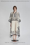 Mughal Empire Series Mughal series 100-count pure ramie print dress