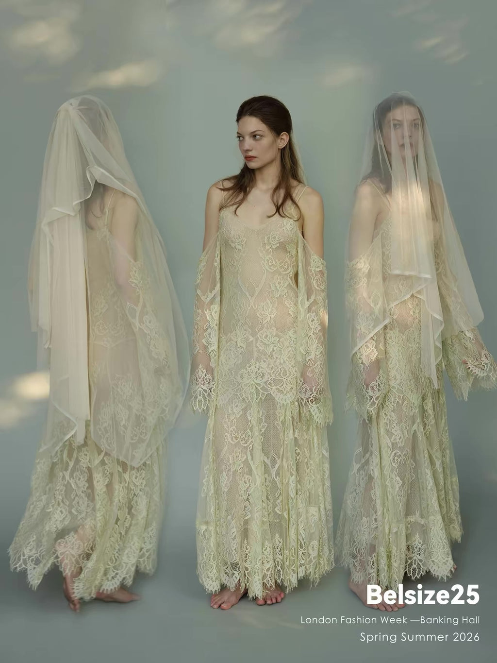 Ivory Lace Maxi Dress with Off-Shoulder Sleeves FREE CAMISOLE INCLUDED