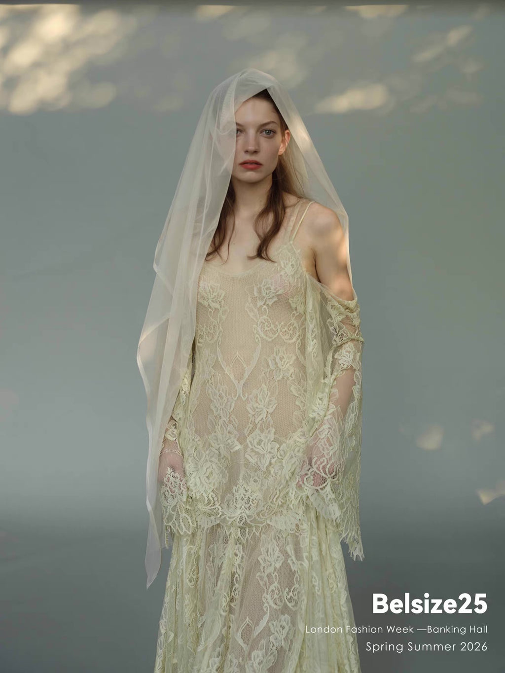 Ivory Lace Maxi Dress with Off-Shoulder Sleeves FREE CAMISOLE INCLUDED