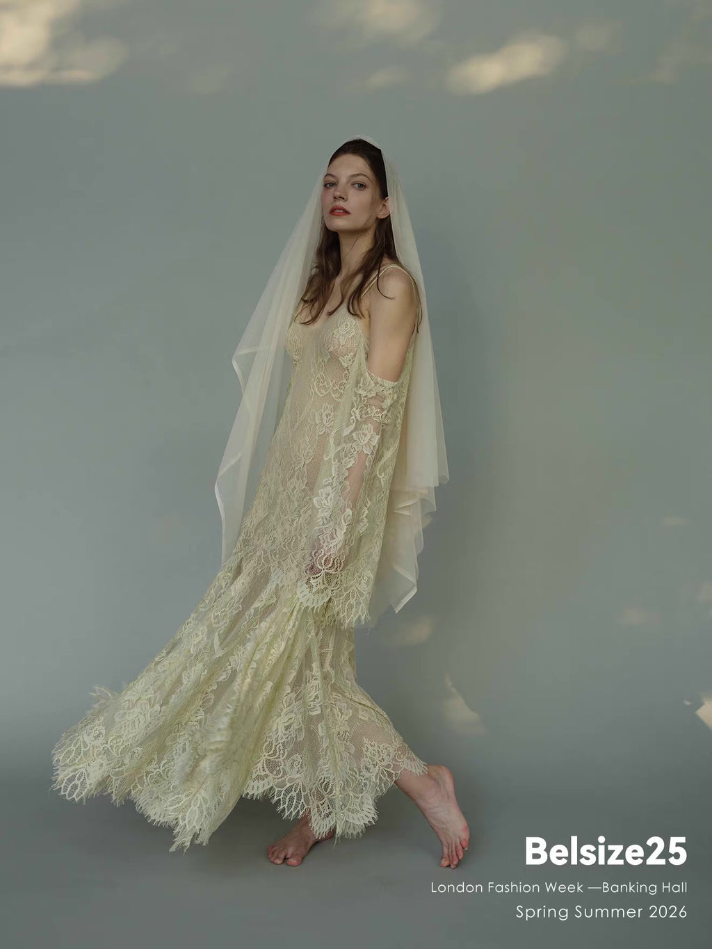 Ivory Lace Maxi Dress with Off-Shoulder Sleeves FREE CAMISOLE INCLUDED