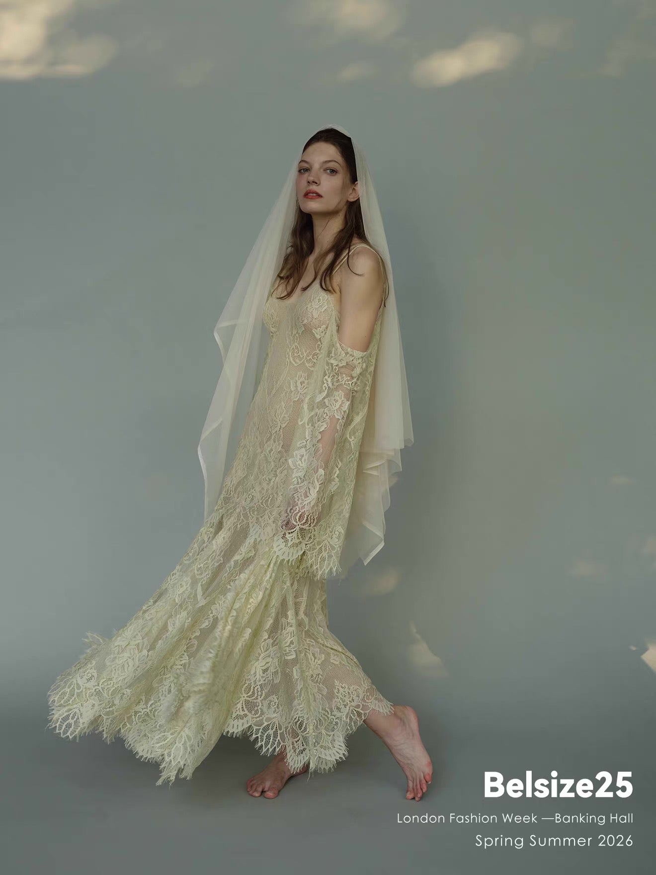 Ivory Lace Maxi Dress with Off-Shoulder Sleeves FREE CAMISOLE INCLUDED