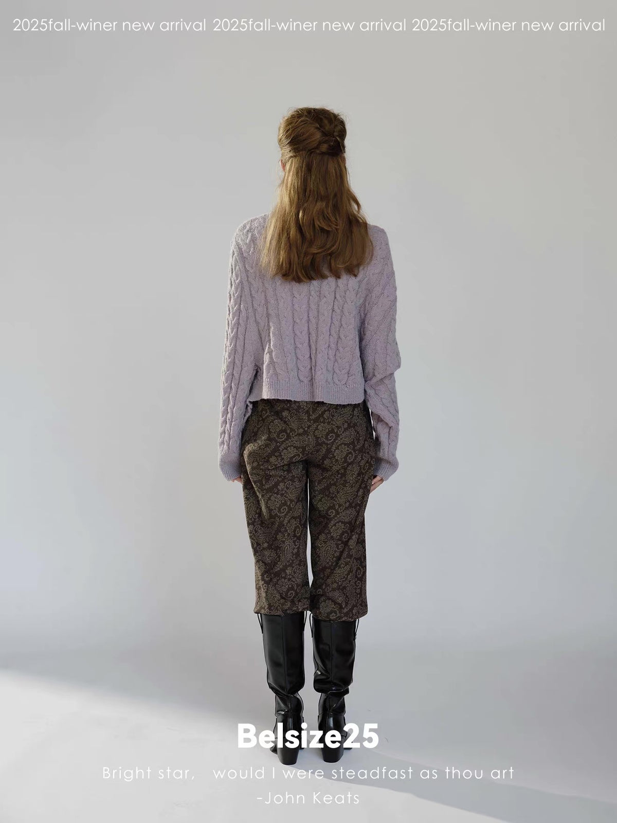 Lavender Cable Knit Asymmetric Jumper