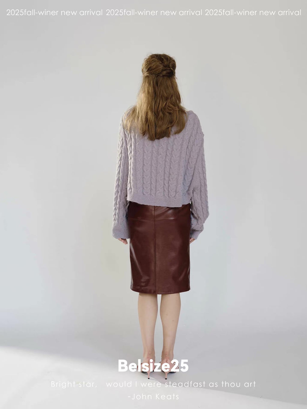 Sculpted Draped Faux Leather Midi Skirt