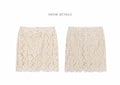 Ivory Floral Lace Mini Skirt