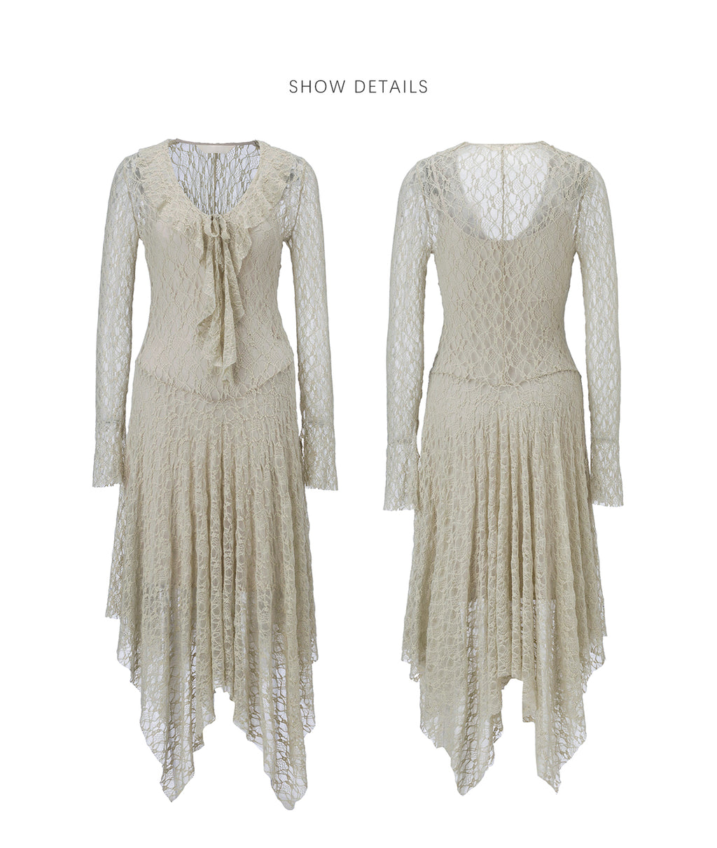 French-Inspired Stretch Lace Low Waist Slip Dress