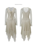 French-Inspired Stretch Lace Low Waist Slip Dress