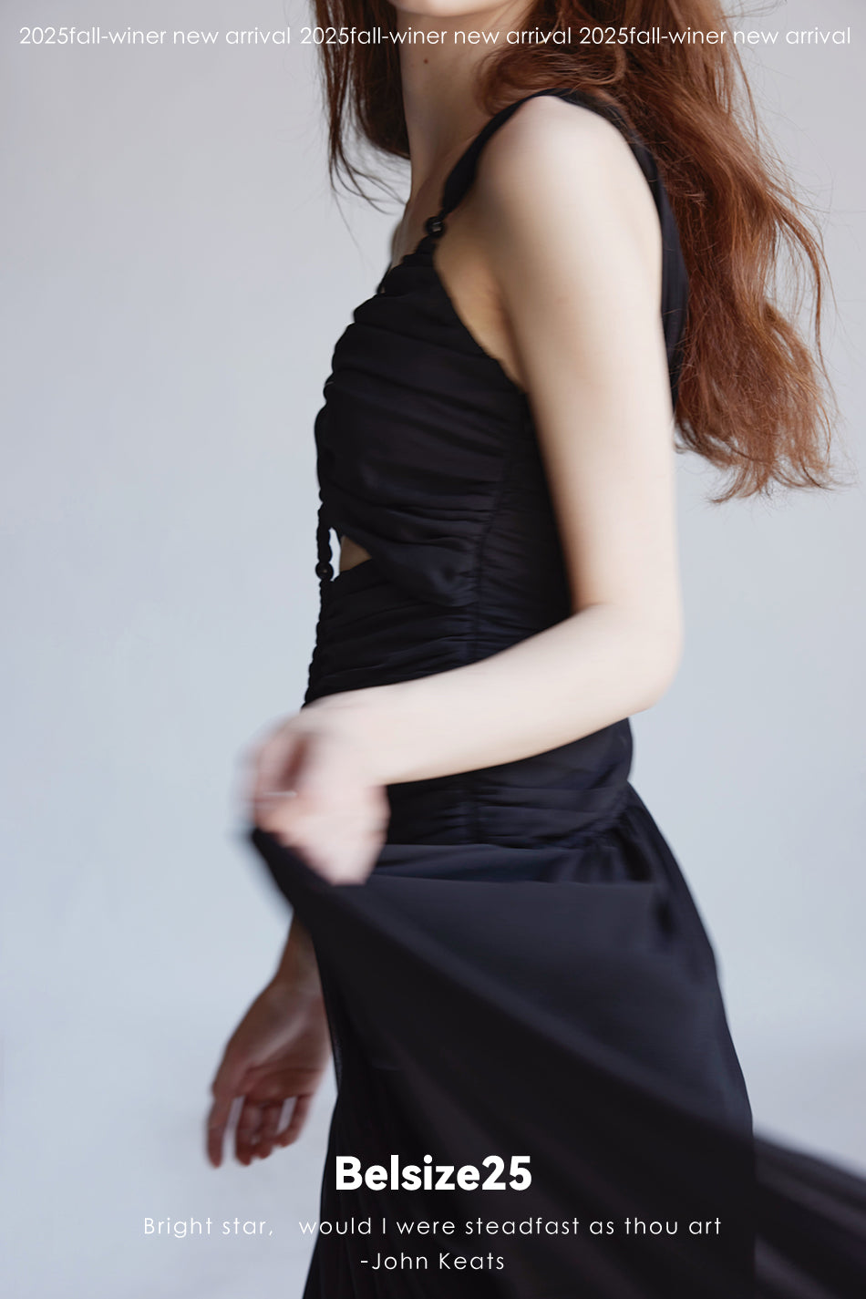 Silent Mode Series Silk resort dress with hand-woven rope floor-length straps