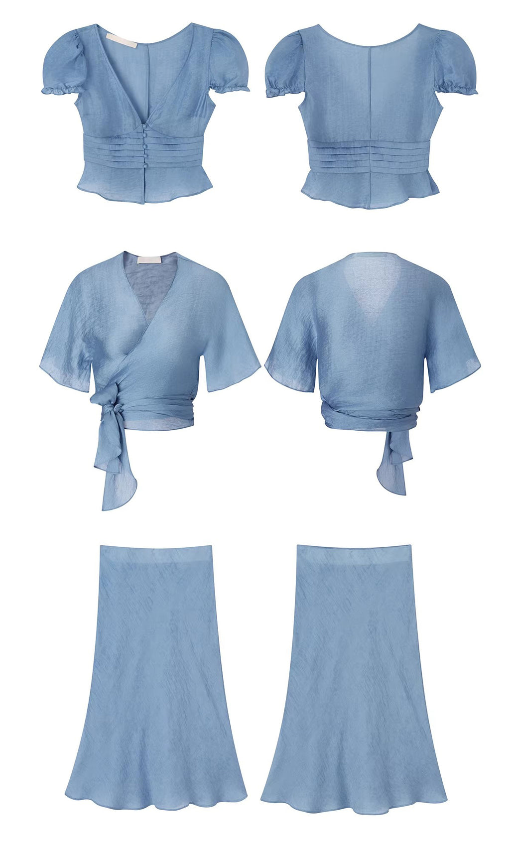 Blue Belair French Jacquard Ocean Blue Set