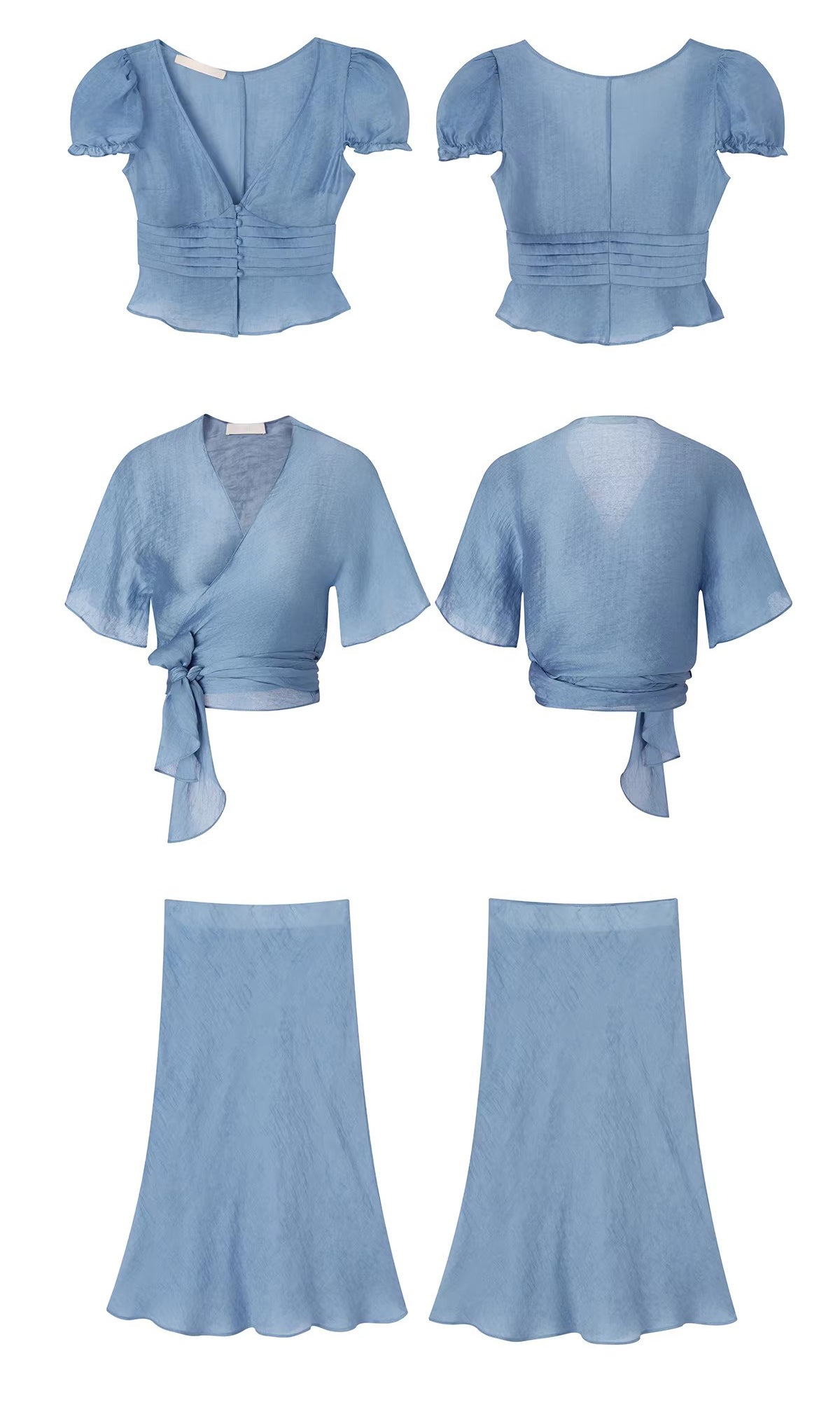 Blue Belair French Jacquard Ocean Blue Set