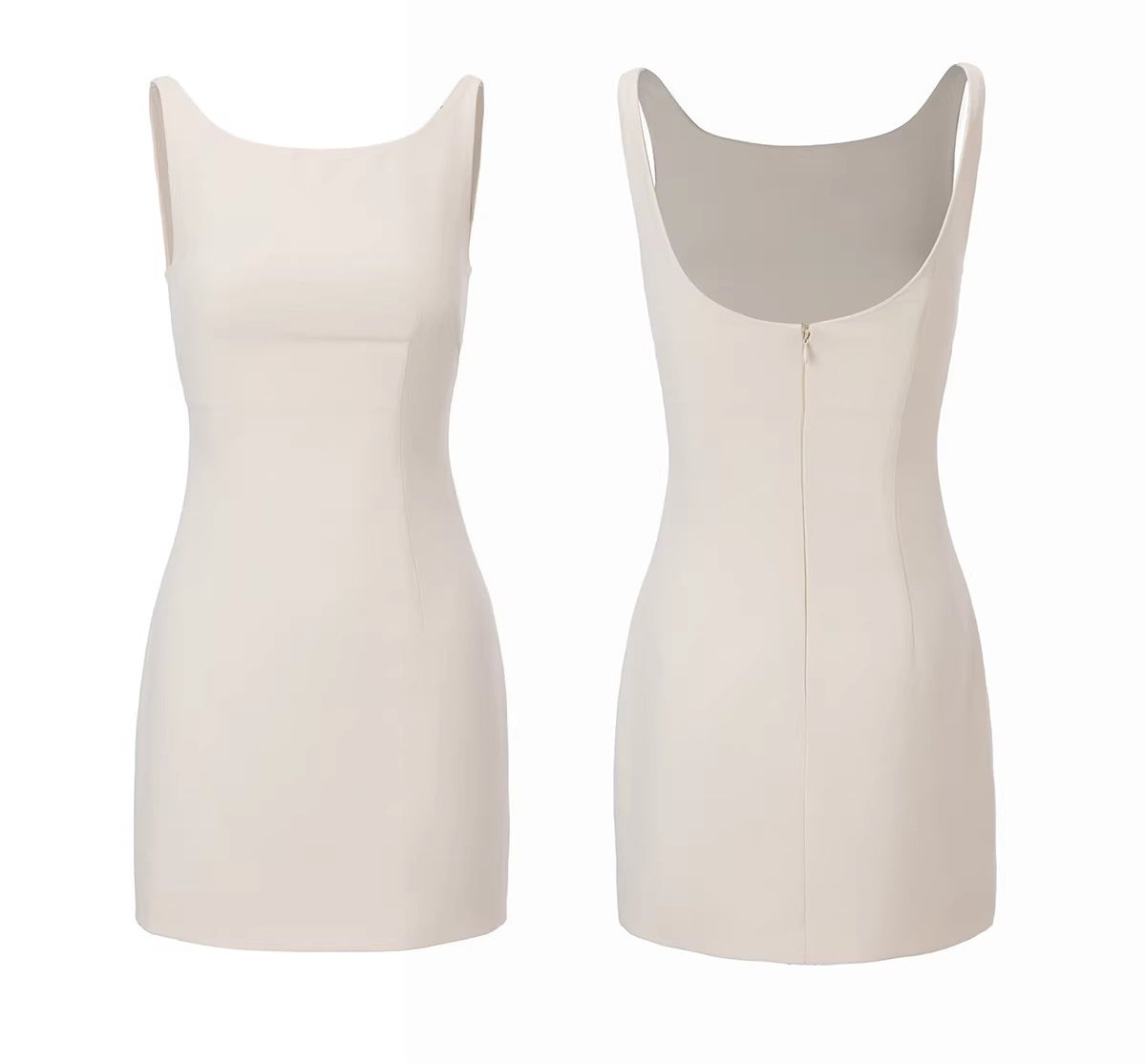 O2O Series Office to Off-duty Acetate off-shoulder sleeveless dress