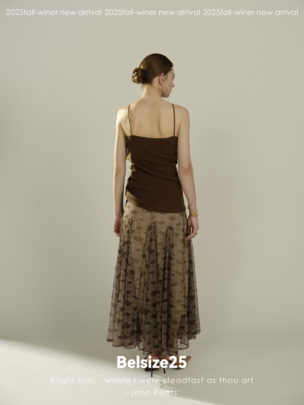 Multiple ways to wear ribbon-style color-blocked mesh patchwork wool camisole